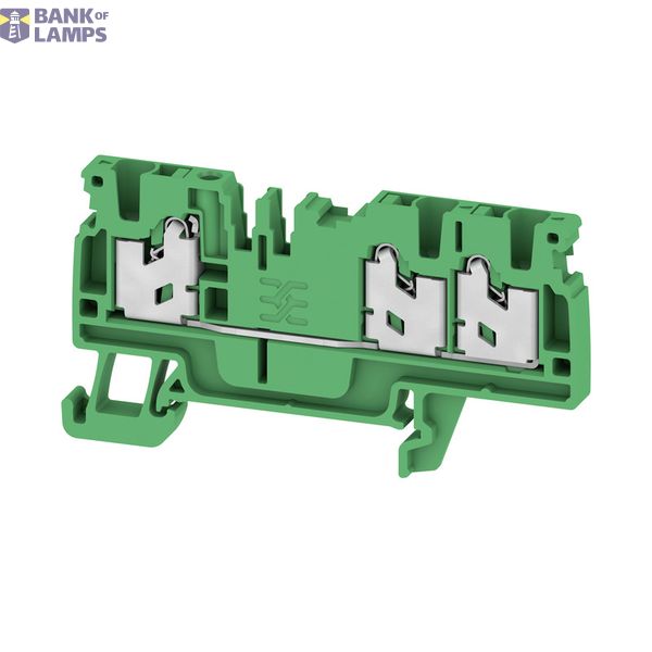 Feed-through terminal block, SNAP IN, green, 2.5 mm², 24 A, 800 V, Num image 1