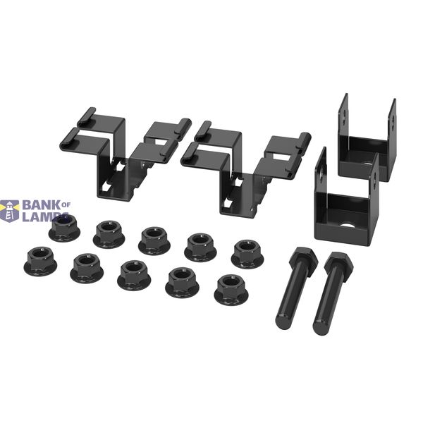Rod Mounting Brackets x2 Black image 2