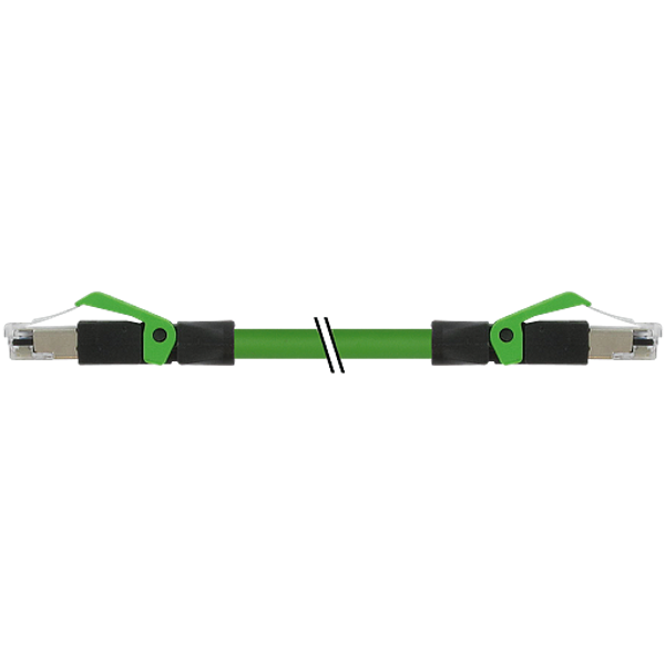 RJ45 Basic male 0° / RJ45 Basic male 0° shielded PUR gn 1.2m image 1
