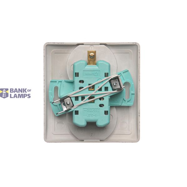 Single button for switches and push buttons, matt aluminum image 1