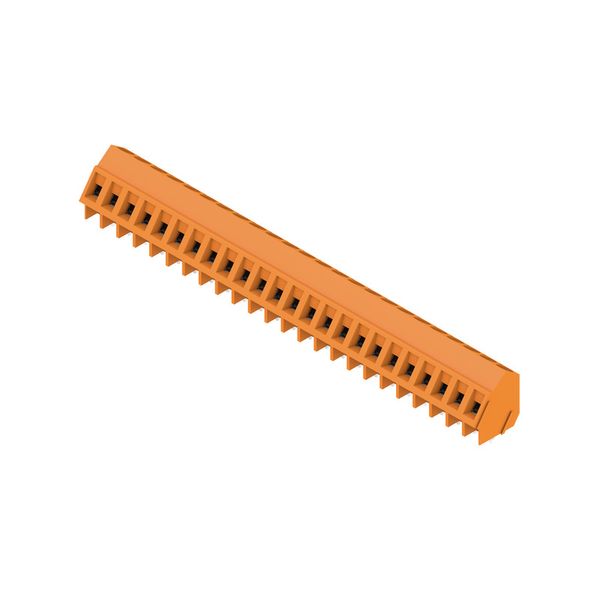 Printed circuit board terminals, 5.00 mm, Number of poles: 24, 135°, Solder pin length (l): 3.5 mm, tinned, orange, Clamping yoke connection, Clamping range, max. : 2.5 mm², Box image 3