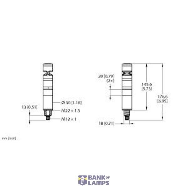 LED Signal Light Tower Light   TL30BGYXXXAXQD image 1
