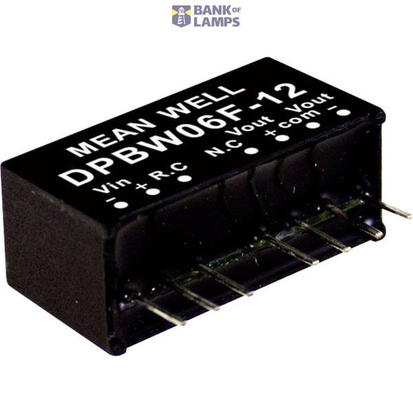 DPBW06G-05 DC/DC converter 18-75V:+/-5V 600mA 6W, MEAN WELL image 1