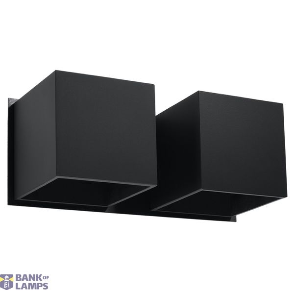 WALL LAMP QUAD 2 BLACK G9 2X40W IP20 image 2