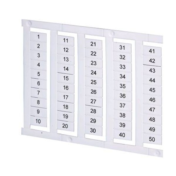 Allen-Bradley 1492-M6X12H1-50 Connection Products, 1492-M6x12 Marker Card, Repeat Sequence Printing, Horizontal Text, 1-50 Blocks of 50 image 1
