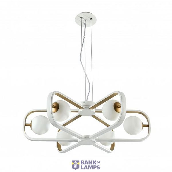 Modern Avola Pendant Lamp White with Gold image 1