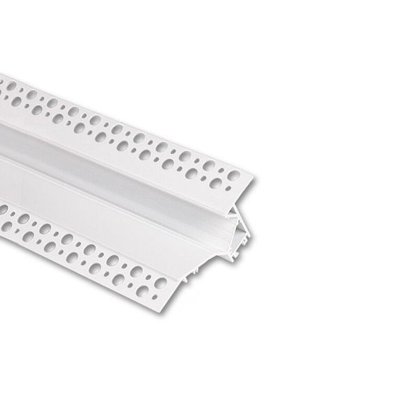 Built-in aluminum profile AV for plasterboard, 95x34mm, without diffuser, white 2m image 1