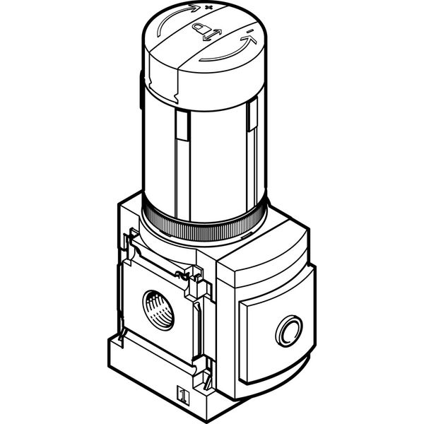 MS6-LRB-1/2-D5-A4-AS Pressure regulator image 1