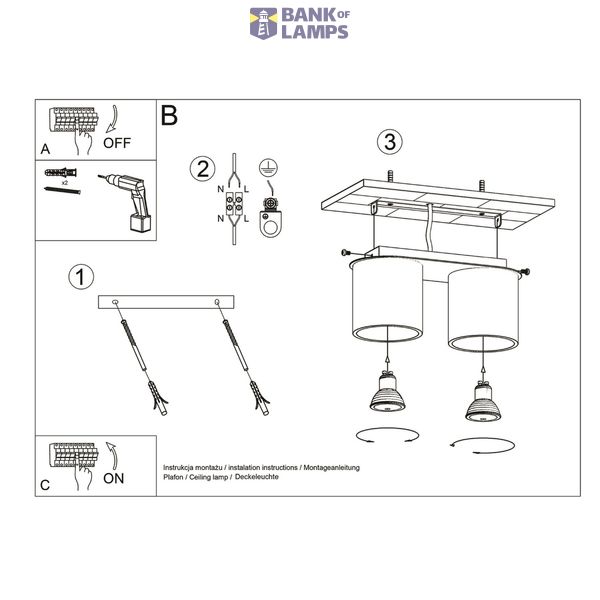 SPOT ORBIS 2 BLACK GU10 2X40W IP20 image 8