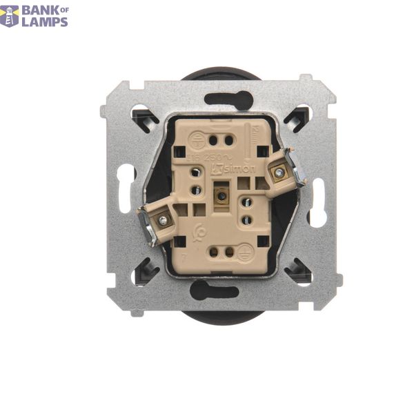 "Bell" push button with LED indicator light, 10AX, black matt image 1