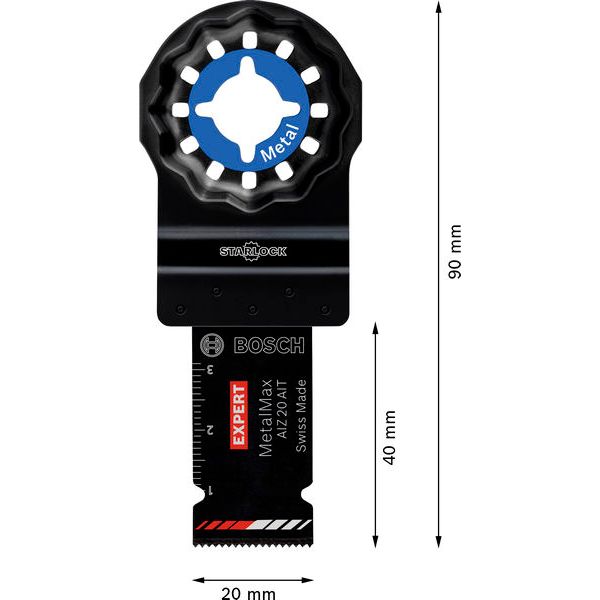 EXPERT MetalMax AIZ 2 AIT Multitool Blade 4 x 2 mm image 1