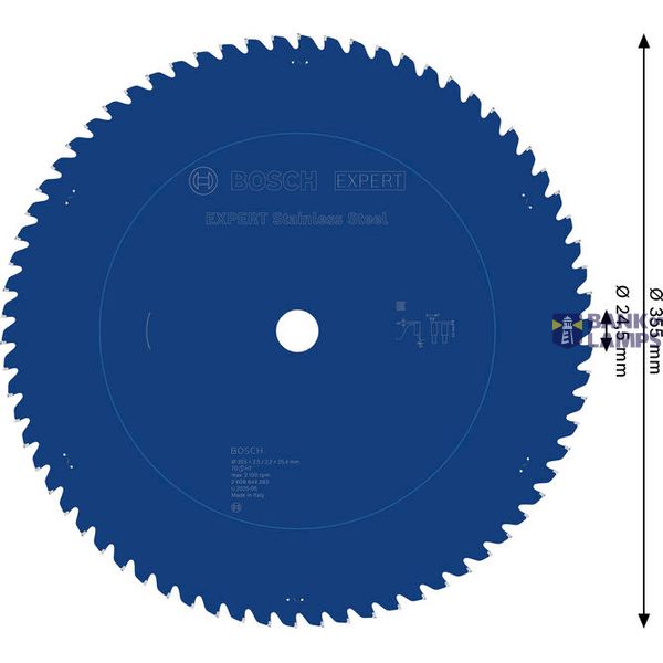 Circular saw blade Expert for Stainless Steel 355 x 25,4 x 2,5 x 70 image 2
