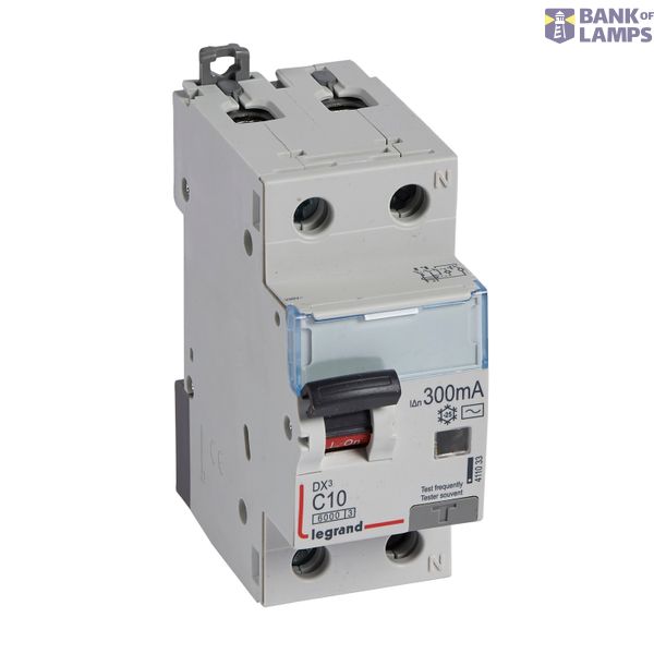 RCBO DX3 1P+N C10 6000A 300MA AC image 2