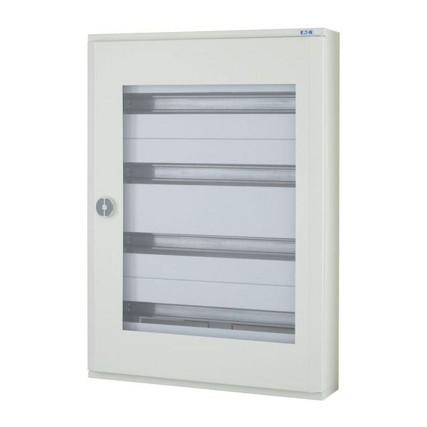 BF-OT-4/96-G-C Complete surface-mounted flat distribution board with window, grey, 24 SU per row, 4 rows, type C image 2