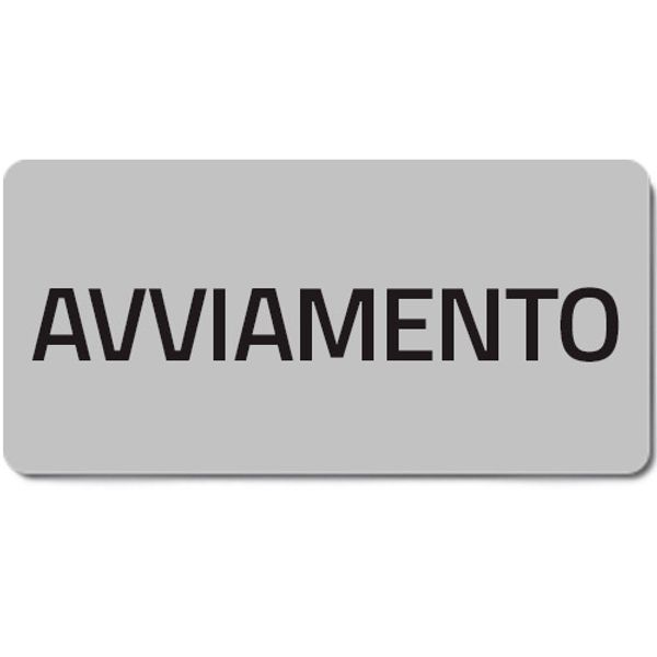 Adhesive label "AVVIAMENTO" image 1