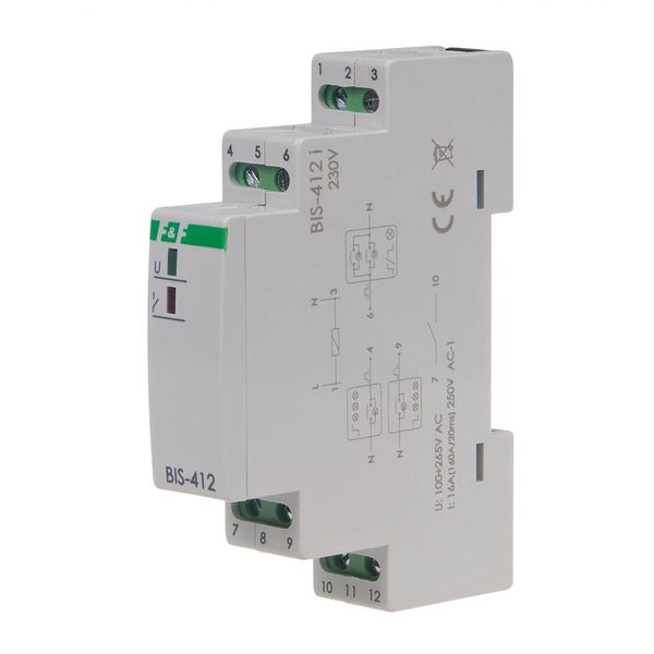 Bistable group relay, for DIN rail, with inrush relay 160A/20ms; BIS-412-LED image 5