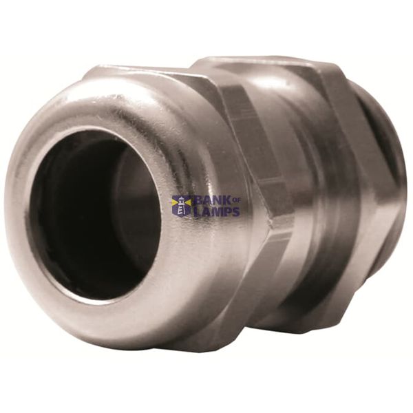 Cable Gland with slats Nickel Plated Brass 1NPT Metallic Raw color image 1