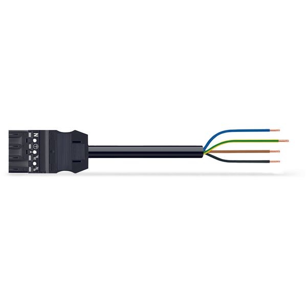 pre-assembled connecting cable;Eca;Plug/open-ended;black image 2