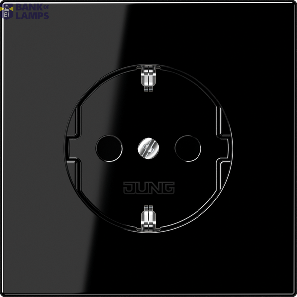 SCHUKO socket, 16 A 250 V ~, Duroplast, LS series, black image 1