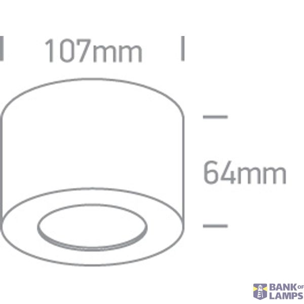BLACK CYLINDER LED 8W WW 230V DARK LIGHT image 2