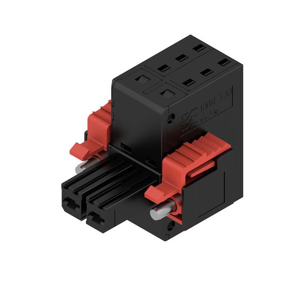 PCB plug-in connector, female plug, 7.62 mm, Number of poles: 2, 180°, PUSH IN with actuator, Tension-clamp connection, Clamping range, max. : 10 mm², Box image 1