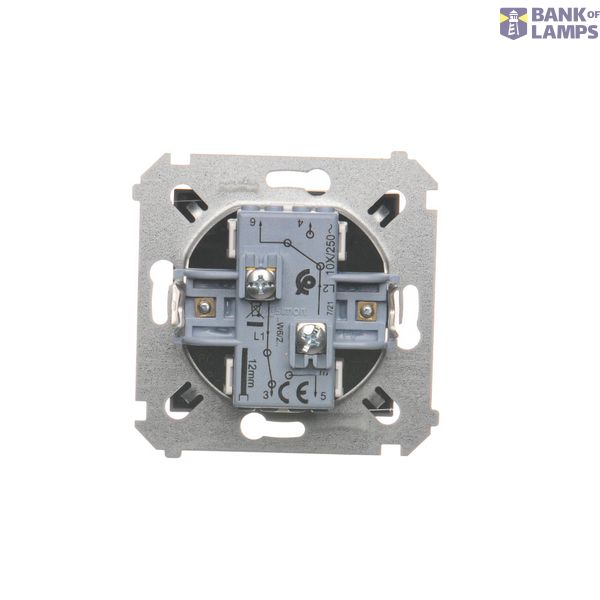 Three position (1-0-2) blind control double switch, 10A, black matt image 1