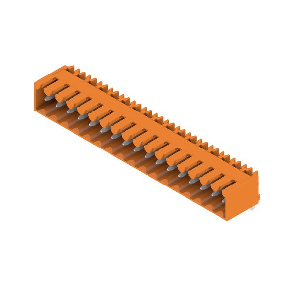 PCB plug-in connector, male header, closed side, THT solder connection, 3.50 mm, Number of poles: 17, 90°, Solder pin length (l): 3.2 mm, tinned, orange, Box image 2