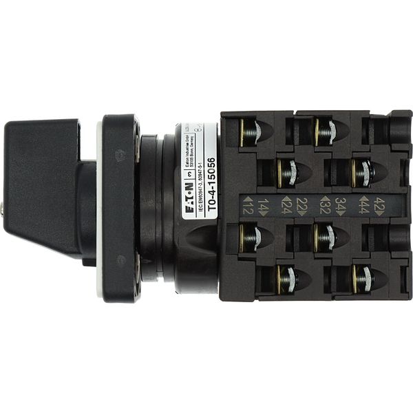 T0-4-15056/E Step switches, T0, 20 A, flush mounting, 4 contact unit(s), Contacts: 8, 90 °, maintained, Without 0 (Off) position, 1-4, Design number 15056 image 11
