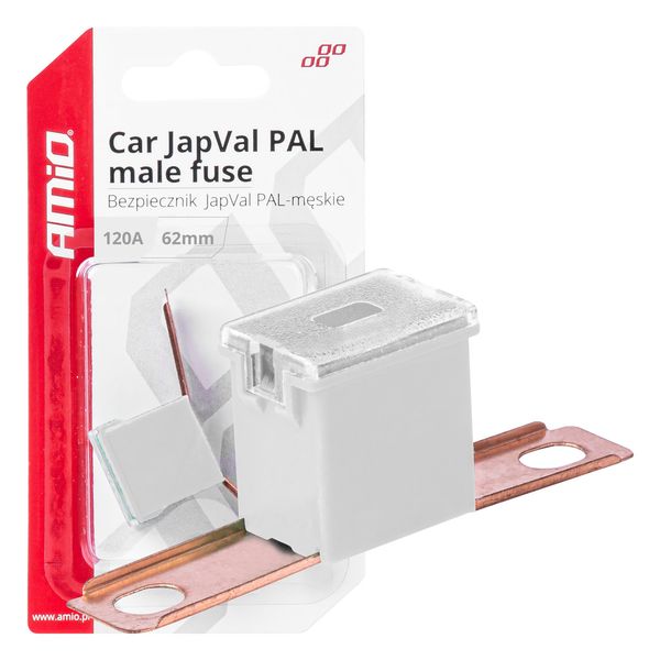 Car JapVal PAL male fuses 62mm 120A AMIO-03434 image 1