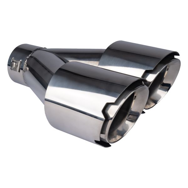 Exhaust silencer tip stainless steel chrome AMIO-04068 image 1