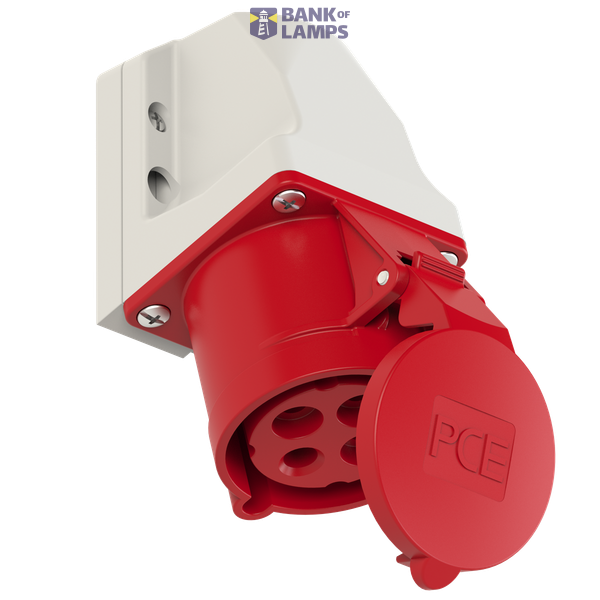 Fixed socket 32A 4P 400V 6h IP44 image 1