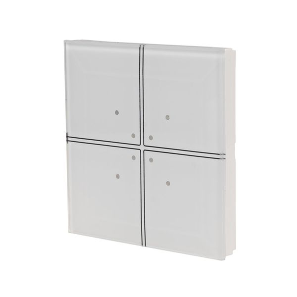 Glass touch button for home automation from any manufacturer 24V, white image 1