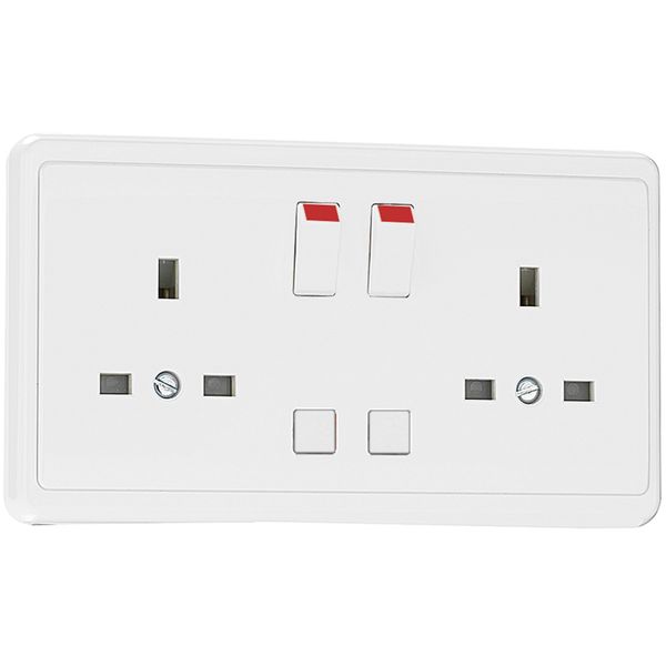 DOUBLE EARTH SOCKET (BRITISH TYPE) WHITE image 2
