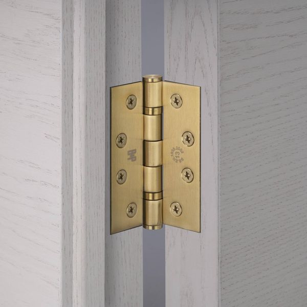 DOOR HINGE / 102 x 76 x 3 MM / BRASS image 2