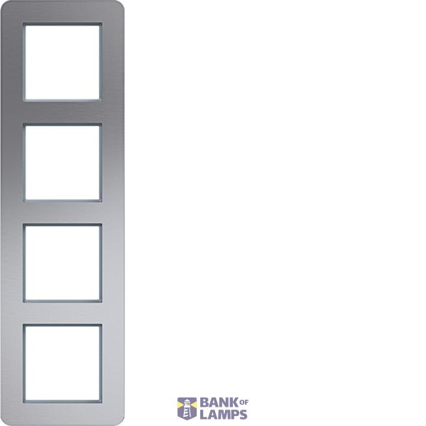 Cover frame 4-way vertical, C.8, aluminium image 1