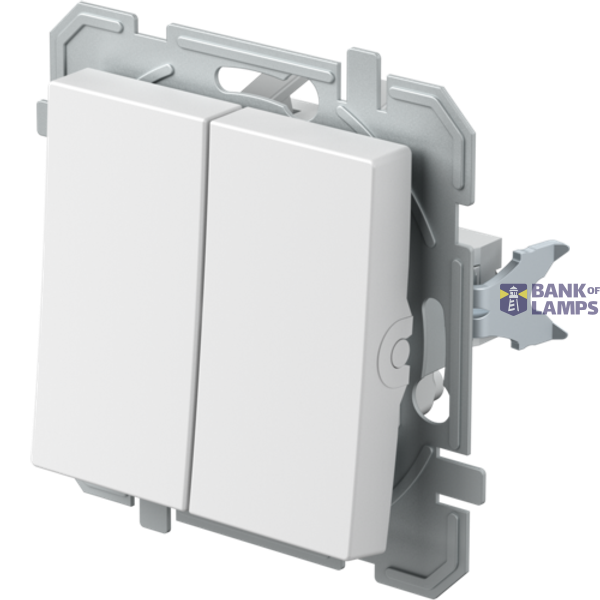 PUSH BUTTON 2GANG-1WAY 10A 250V~ PW XO 4415029 image 5