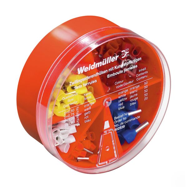 Assortment of wire end ferrules, Box, Colour code: Weidmueller image 1