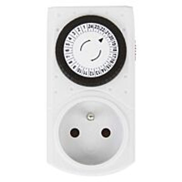 EMOS Switch socket 15FD/3A 230V/16A mechanical timer IP20 image 1