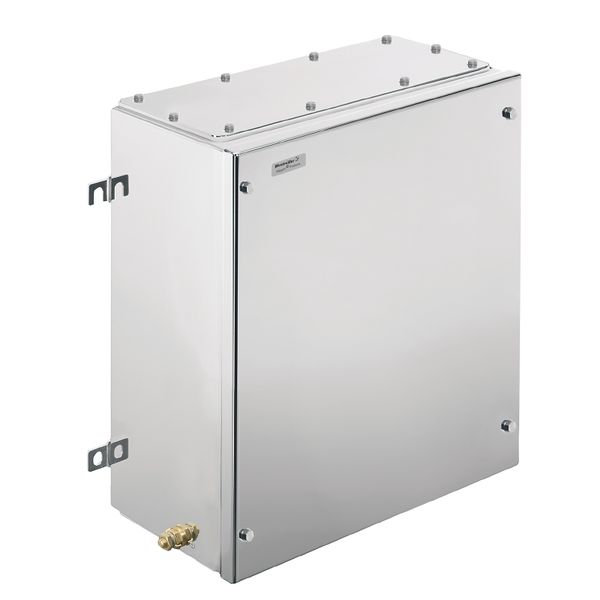 Klippon TB FS (Terminal Box - Fixing Screw), Empty enclosure, stainless steel enclosure, Height: 458 mm, Width: 382 mm, Depth: 150 mm, Material: Stainless steel 1.4404 (316L), electropolished, silver image 1