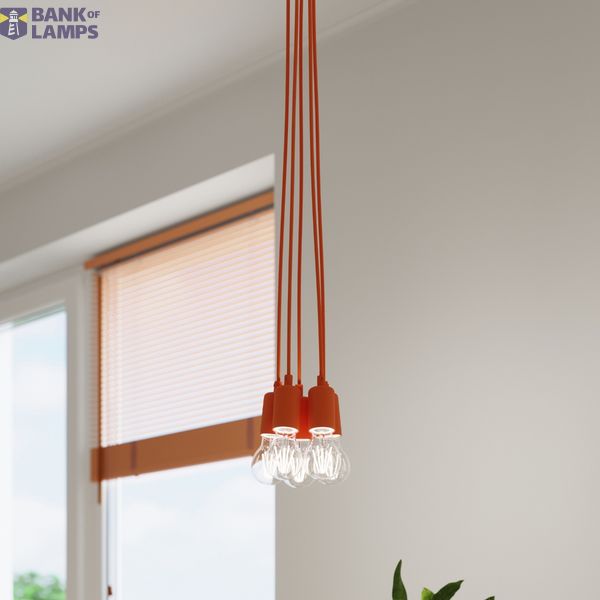Hanging lamp DIEGO 3 orange E27 3x60W IP20 image 7