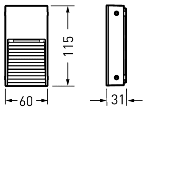 Wall and ceiling luminaire Invego Vertical Lens Anthracite 4,70W 136lm 90 asymmetric medium wide (AM) IP65 IK07 3 SDCM image 1