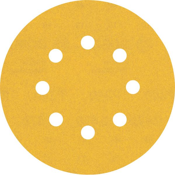 EXPERT C47 Sandpaper with 8 holes for Random Orbital Sanders 125 mm, G 24 5-pc image 1