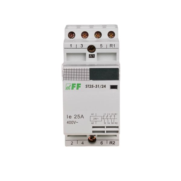 Modular contactor, rail mounting, 3NO+1NC contacts, 25A image 2