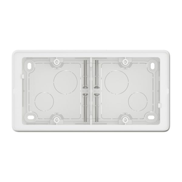 SURFACE MOUNTING BOX 2 GANG WHITE ADJUSTABLE HEIGHT 30/40MM image 4