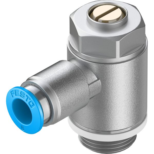 GRLA-3/8-QS-8-D One-way flow control valve image 1