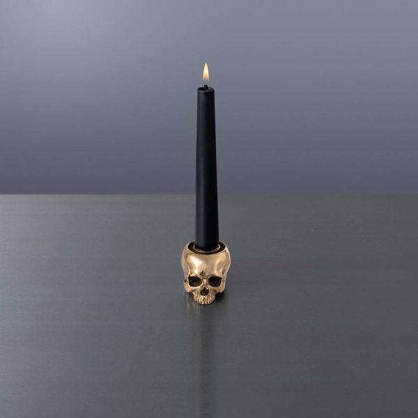 SKULL CANDLE HOLDER / TRAVIS BARKER / BRASS image 2