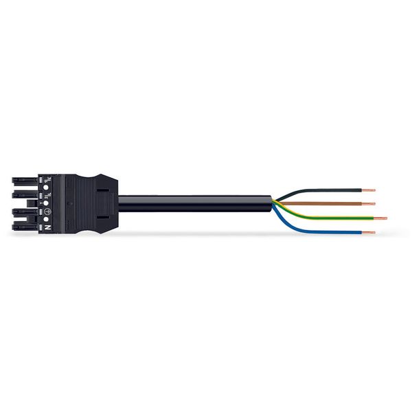 pre-assembled connecting cable;Eca;Socket/open-ended;black image 1