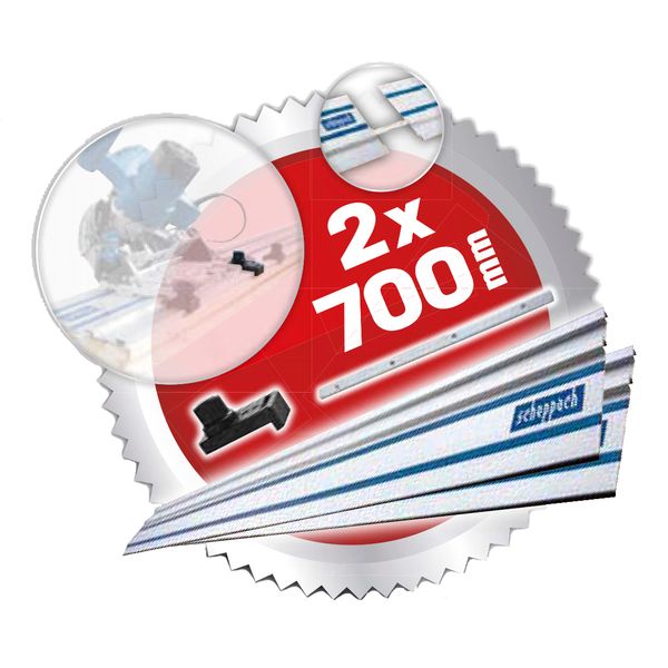 Scheppach Plunge saw PL55 1200W with guide rail image 2