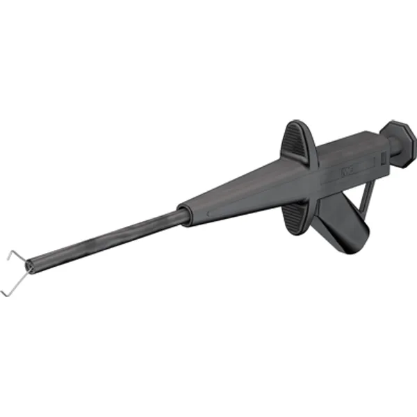 Clamp test probe, black, max. 2.5 mm, L 155 mm, CAT II, socket 4 mm, 24.0224-21 image 1