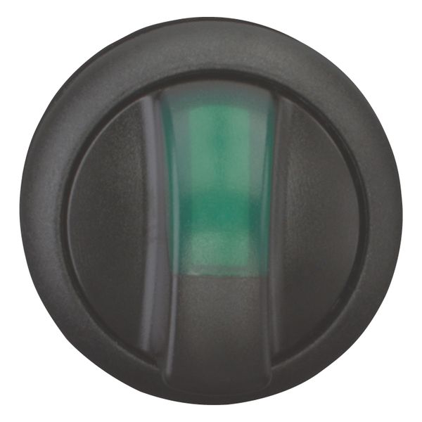M22S-WLK3-G Illuminated selector switch actuator, RMQ-Titan, With thumb-grip, momentary, 3 positions, green, Bezel: black image 3